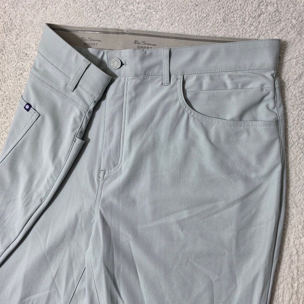 NEW!‎ Ben Sherman Golf Pants Mens 40/30 Gray Sport Performance Five Pocket